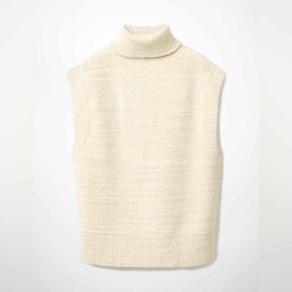 COS Textured Roll Neck Sweater Vest